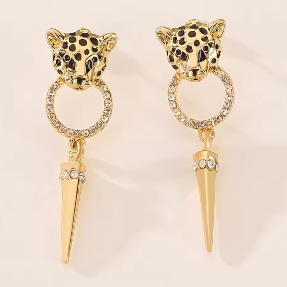 Panthere Gold Drop Earrings